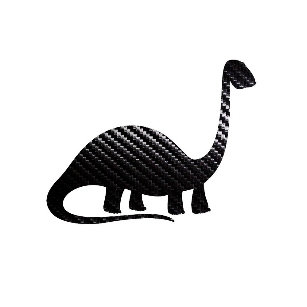 4 Pack Dinosaur Sticker Black Carbon Fiber Vinyl Decal Logo Laptop Window